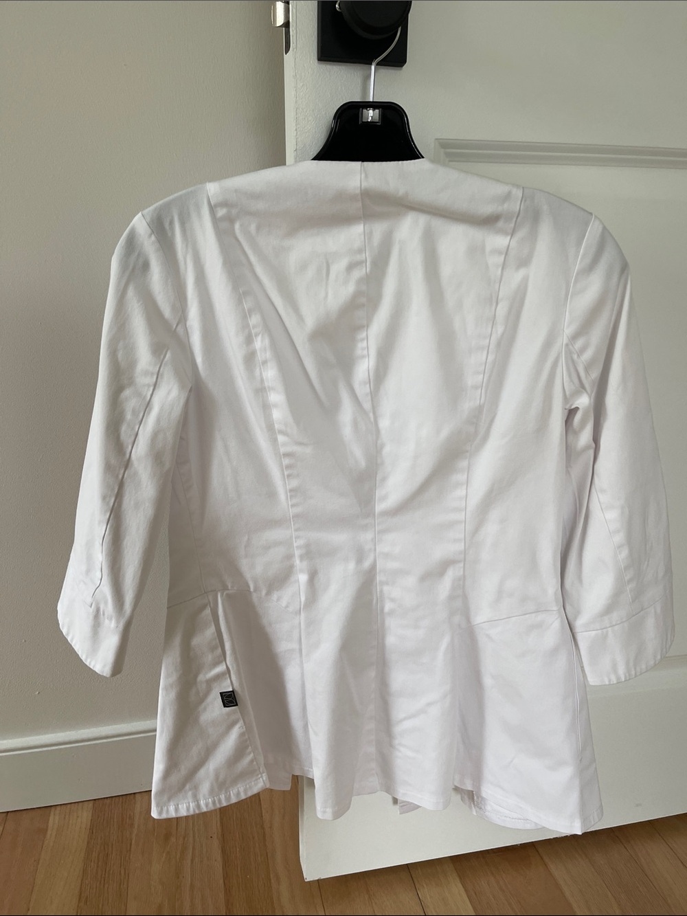 Scrub top - white women’s black Button Scrubs Jacket size XS - Picture 5 of 6